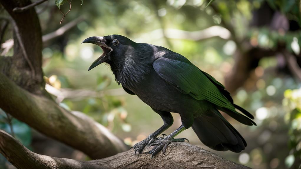 crows communicate through vocalizations